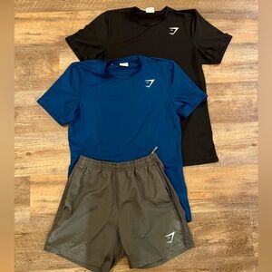 BUNDLE OF MENS MEDIUM SHIRT(2) and shorts (1)